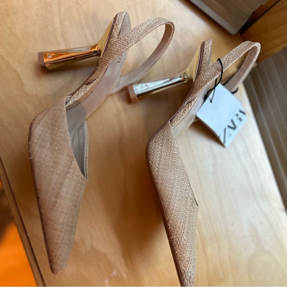 Zara pointed Slingback heels size 6.5 - Picture 3 of 3